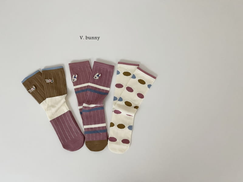 V Bunny - Korean Children Fashion - #stylishchildhood - Beads Socks Set - 10