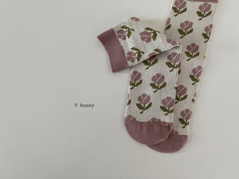 V Bunny - Korean Children Fashion - #todddlerfashion - Diamond Socks Set - 6