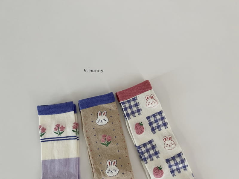 V Bunny - Korean Children Fashion - #todddlerfashion - Cookie Socks Seteck Strawberry Socks Set - 10