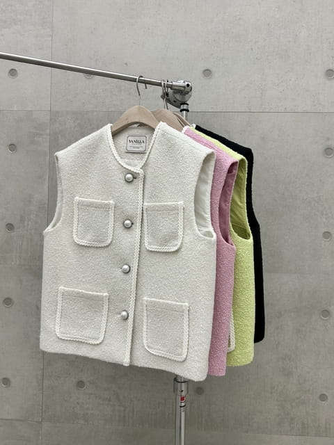 Vanilla - Korean Women Fashion - #momslook - Boxy Pocket Vest - 11