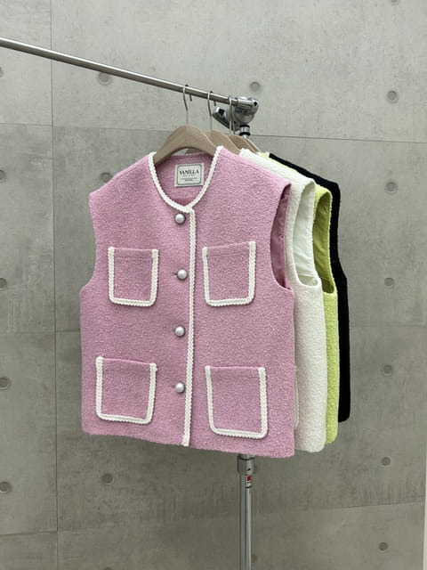 Vanilla - Korean Women Fashion - #momslook - Boxy Pocket Vest - 12