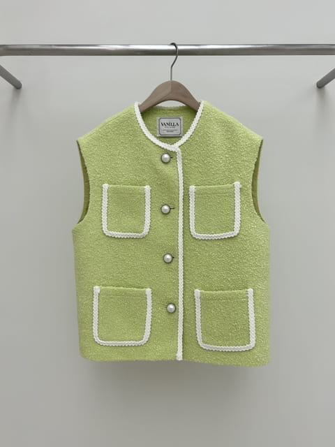 Vanilla - Korean Women Fashion - #momslook - Boxy Pocket Vest - 3