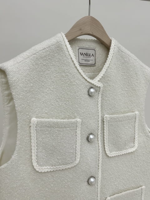 Vanilla - Korean Women Fashion - #momslook - Boxy Pocket Vest - 5