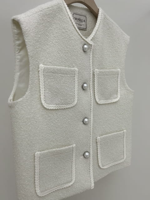 Vanilla - Korean Women Fashion - #womensfashion - Boxy Pocket Vest - 6