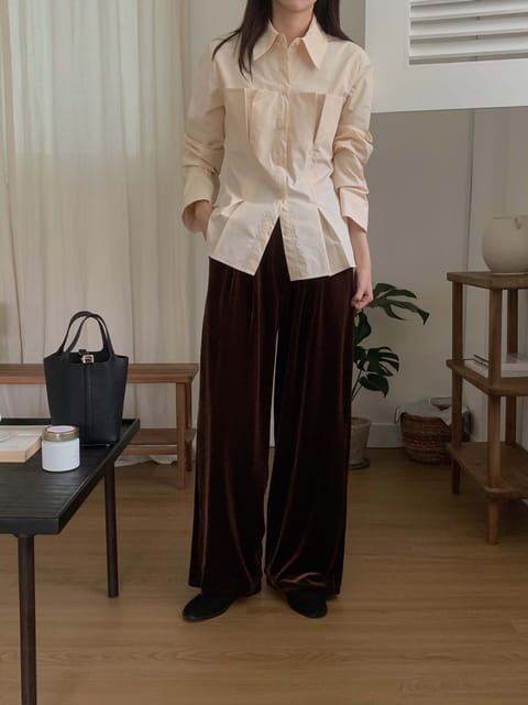 Verni - Korean Women Fashion - #momslook - Velvet Pants