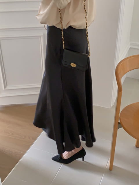 Verni - Korean Women Fashion - #momslook - Satinr Made Skirt - 7