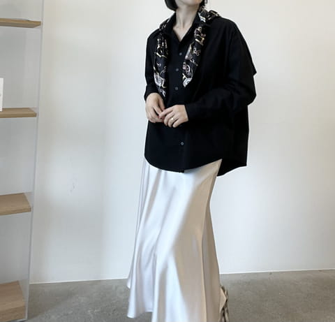 Verni - Korean Women Fashion - #romanticstyle - Satinr Made Skirt