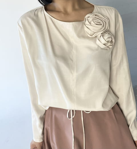 Verni - Korean Women Fashion - #womensfashion - Rose Blouse - 6