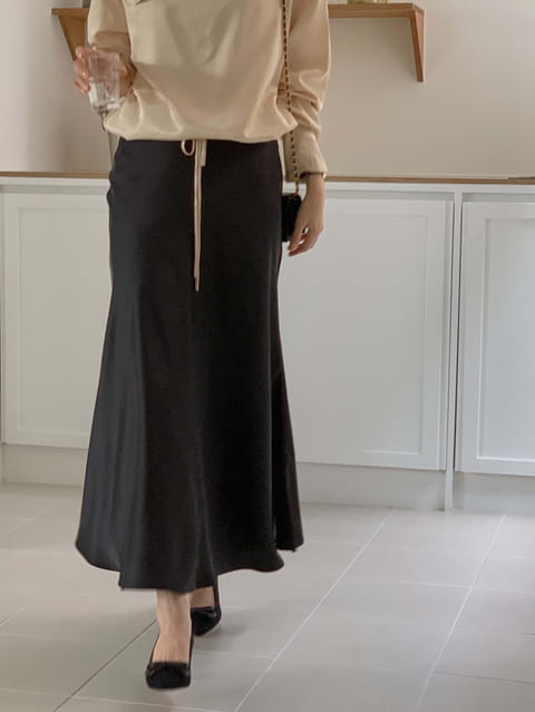 Verni - Korean Women Fashion - #womensfashion - Satinr Made Skirt - 6