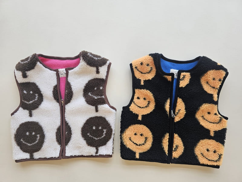 1St Blue - Korean Children Fashion - #kidsshorts - Big Smile Reversible Vest - 8