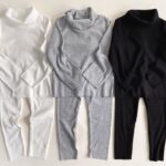 Fleece Turtleneck Tee Leggings Set