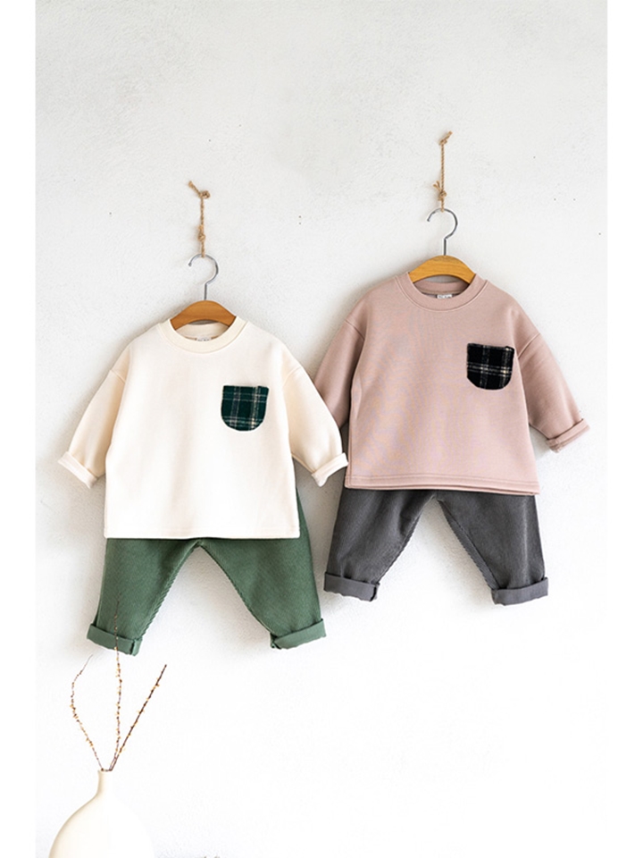 Check Pocket Panpan Top Bottom Set