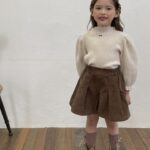 Fleece Corduroy Skirt Pants