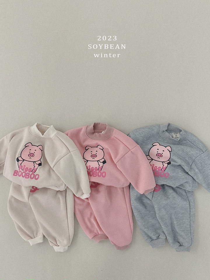 Fleece Pig Top Bottom Set