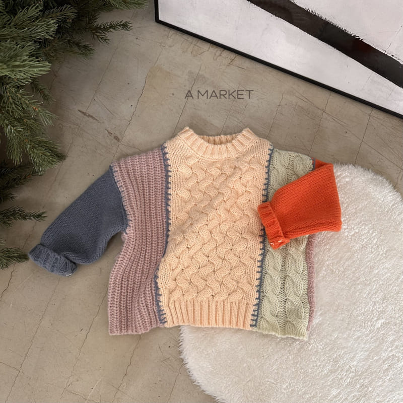 A-Market - Korean Children Fashion - #childofig - Rainbow Knit Tee - 7