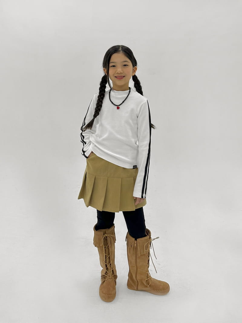 A-Market - Korean Children Fashion - #designkidswear - Twill Peach Wrinkle Skirt - 12