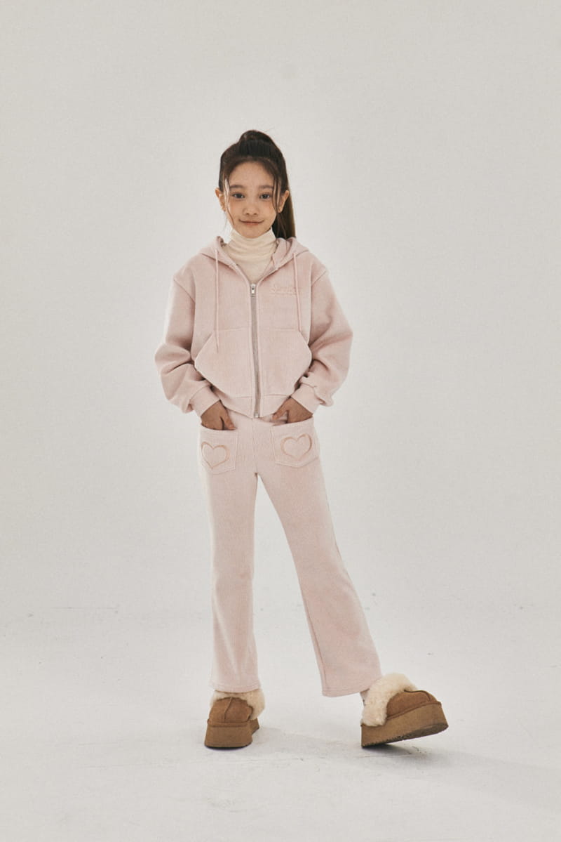 A-Market - Korean Children Fashion - #kidsstore - Heart Velvet Pants - 6