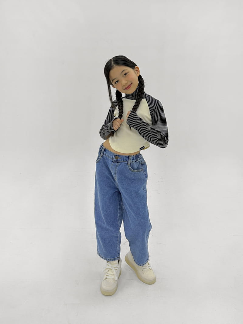 A-Market - Korean Children Fashion - #kidsstore - New Jeans Turtleneck Tee - 4