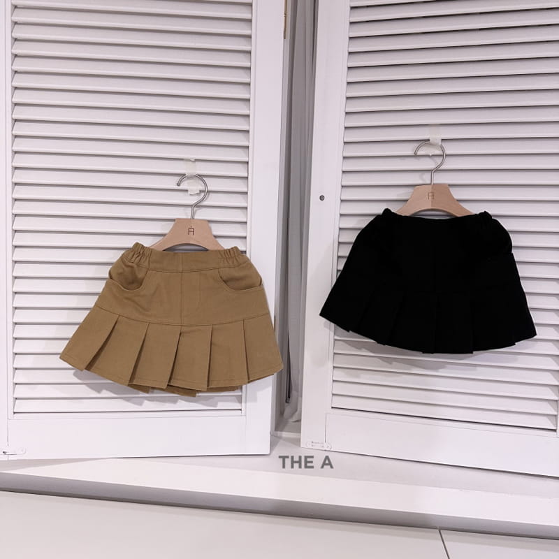 A-Market - Korean Children Fashion - #littlefashionista - Twill Peach Wrinkle Skirt - 4