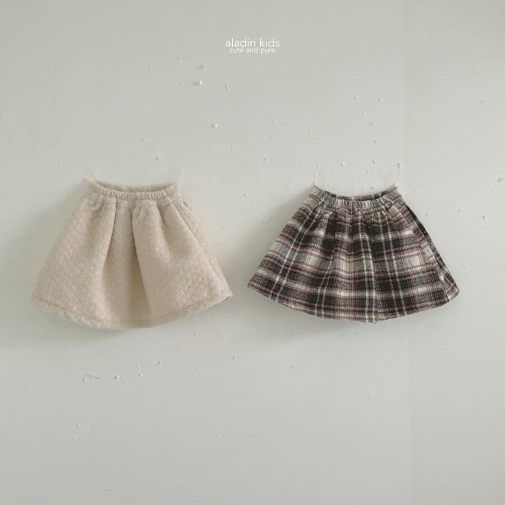 Aladin - Korean Children Fashion - #discoveringself - Mongle Check Wrinkle Skirt