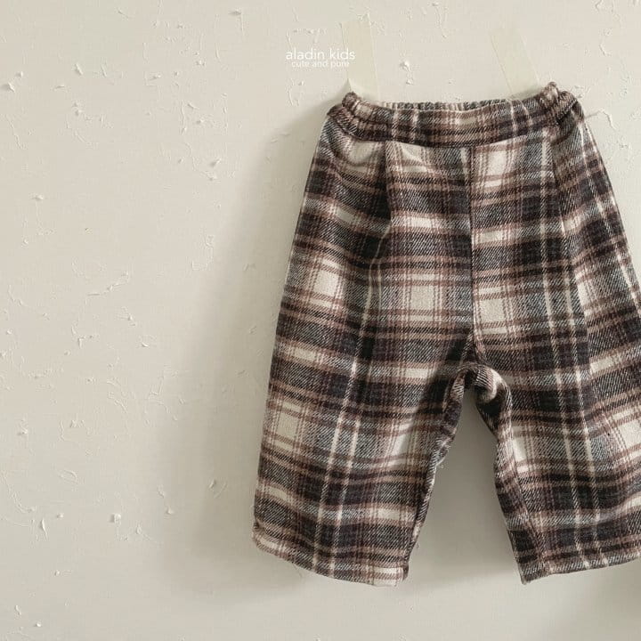 Aladin - Korean Children Fashion - #littlefashionista - Mongle Check Wrinkle Pants - 8