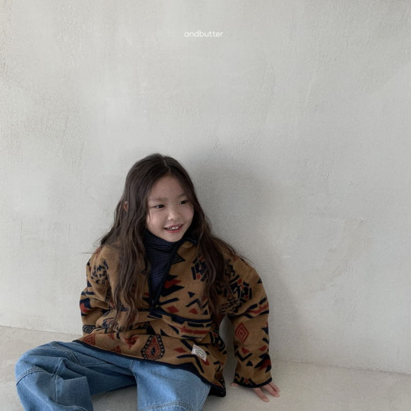 Andbutter - Korean Children Fashion - #childofig - Anca Turtleneck Zip-up - 3