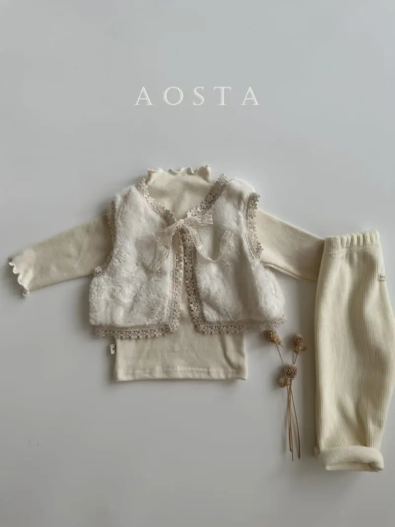 Aosta - Korean Children Fashion - #Kfashion4kids - Lace Open Vest - 5