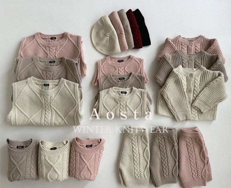 Aosta - Korean Children Fashion - #stylishchildhood - Knit Vest Mom - 4