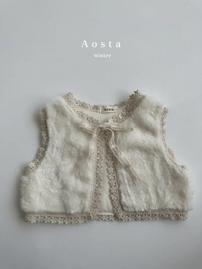 Aosta - Korean Children Fashion - #fashionkids - Lace Open Vest