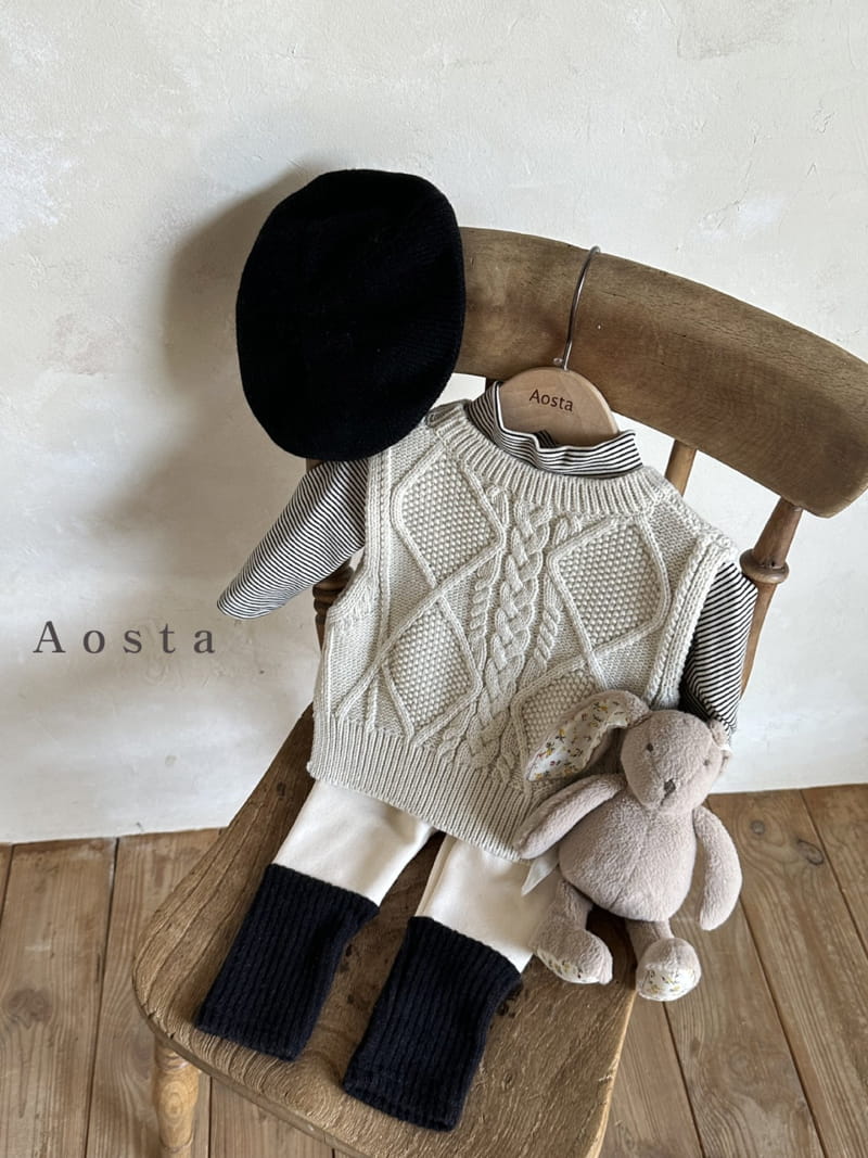 Aosta - Korean Children Fashion - #kidsshorts - Knit Vest - 8