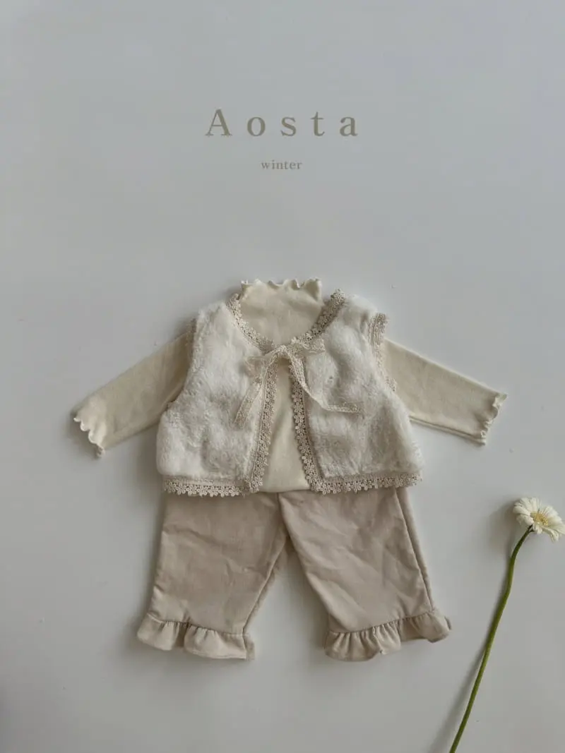 Aosta - Korean Children Fashion - #kidsstore - Lace Open Vest - 4