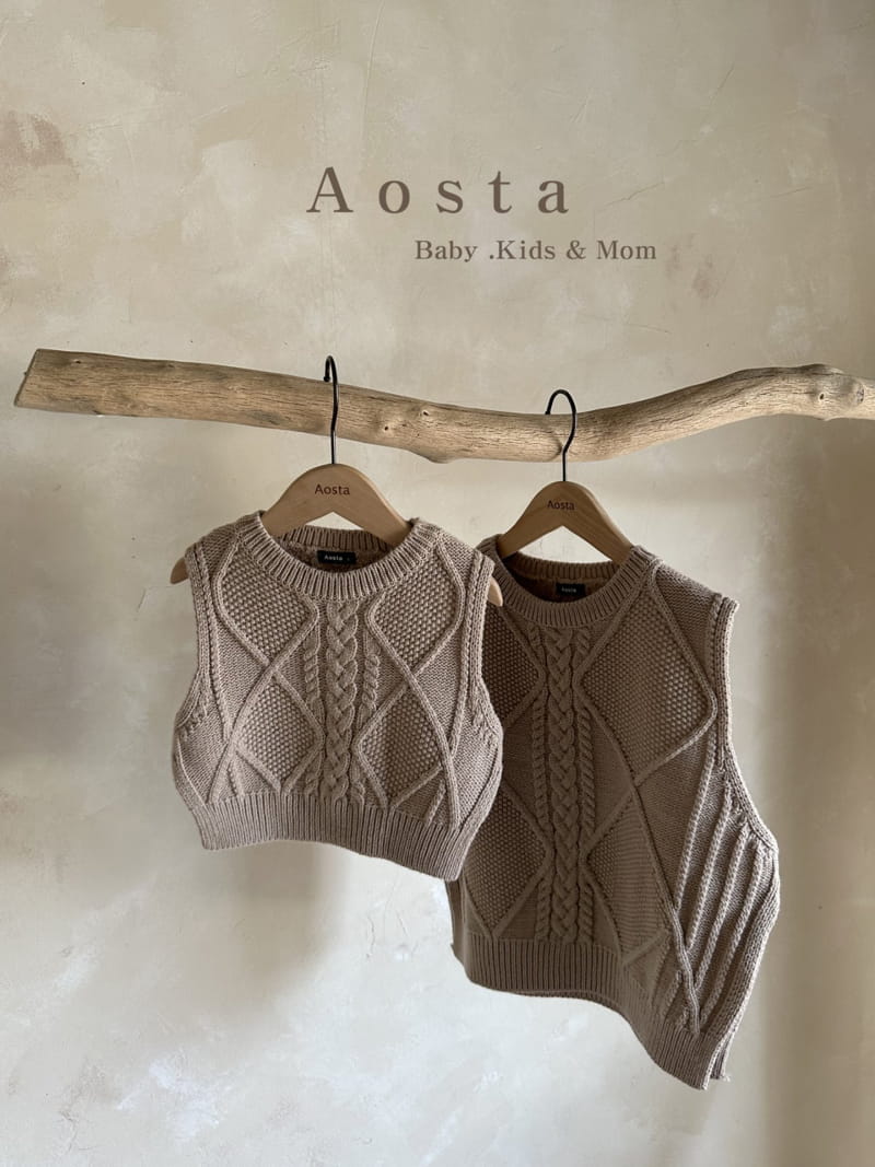 Aosta - Korean Children Fashion - #kidzfashiontrend - Knit Vest Mom - 11