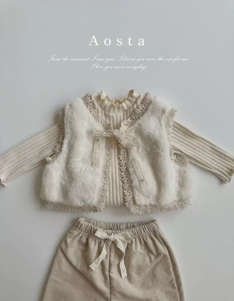 Aosta - Korean Children Fashion - #magicofchildhood - Lace Open Vest - 7