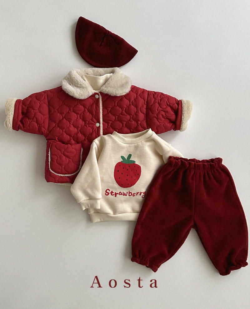 Aosta - Korean Children Fashion - #littlefashionista - Strawberry Sweatshirt - 4