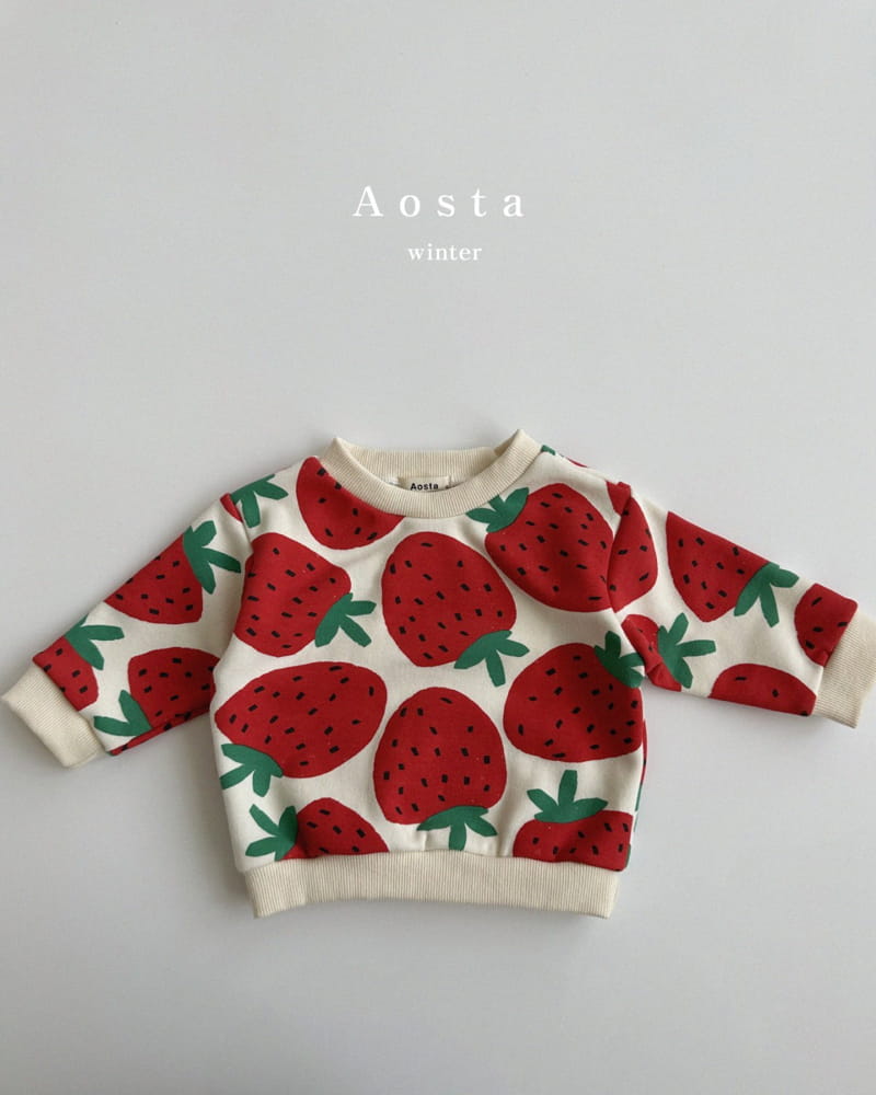 Aosta - Korean Children Fashion - #stylishchildhood - Strawberry Sweatshirt - 9