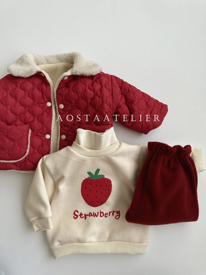 Aosta - Korean Children Fashion - #todddlerfashion - Strawberry Sweatshirt - 7