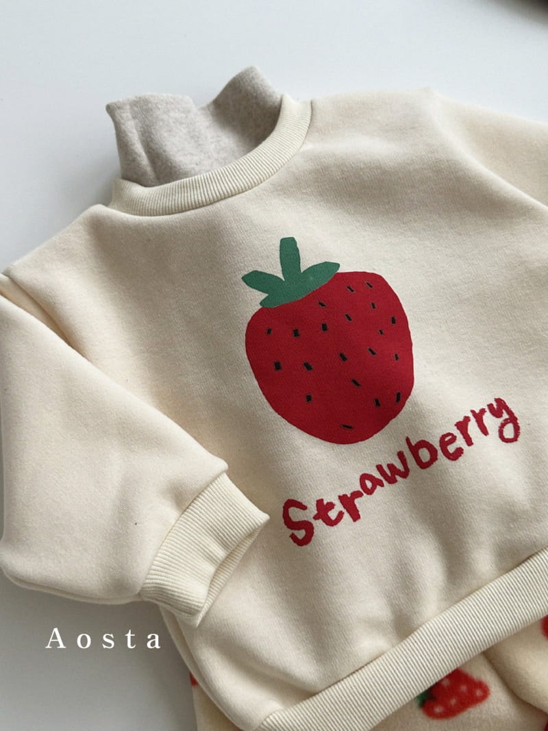 Aosta - Korean Children Fashion - #toddlerclothing - Strawberry Sweatshirt - 8