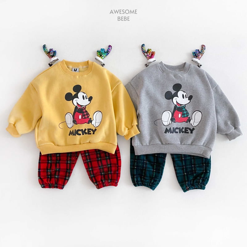 Awesome Bebe - Korean Children Fashion - #fashionkids - D Check M Fleece Sweatshirt - 12