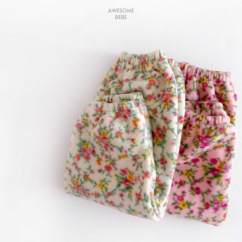 Awesome Bebe - Korean Children Fashion - #prettylittlegirls - Flower Fleece Pants - 11