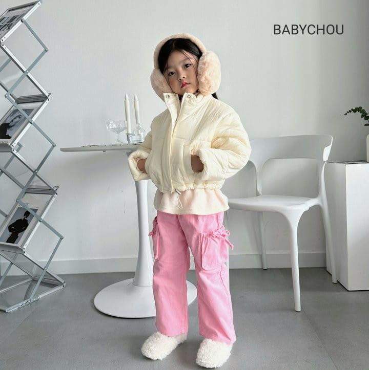 Babychou - Korean Children Fashion - #Kfashion4kids - Shirring Cargo Pants - 9