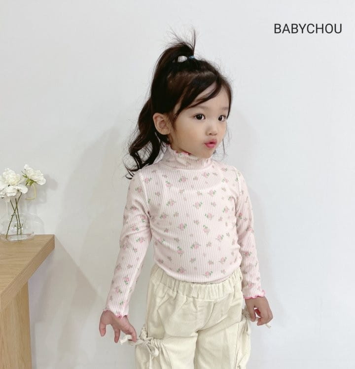 Babychou - Korean Children Fashion - #Kfashion4kids - Rose Turtleneck - 7