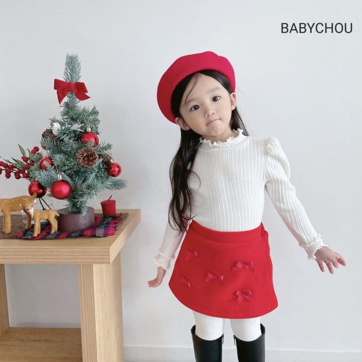 Babychou - Korean Children Fashion - #Kfashion4kids - Check Ribbon Skirt - 11