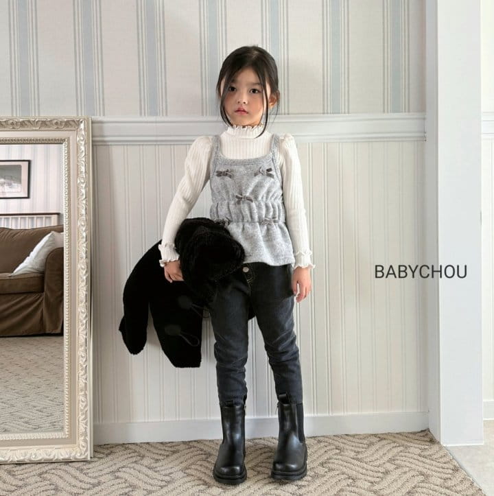 Babychou - Korean Children Fashion - #childofig - Unbal Skinny Pants - 12