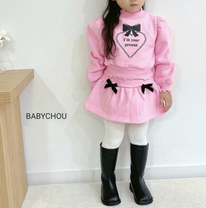 Babychou - Korean Children Fashion - #childrensboutique - Ribbon Top Bottom Set - 7