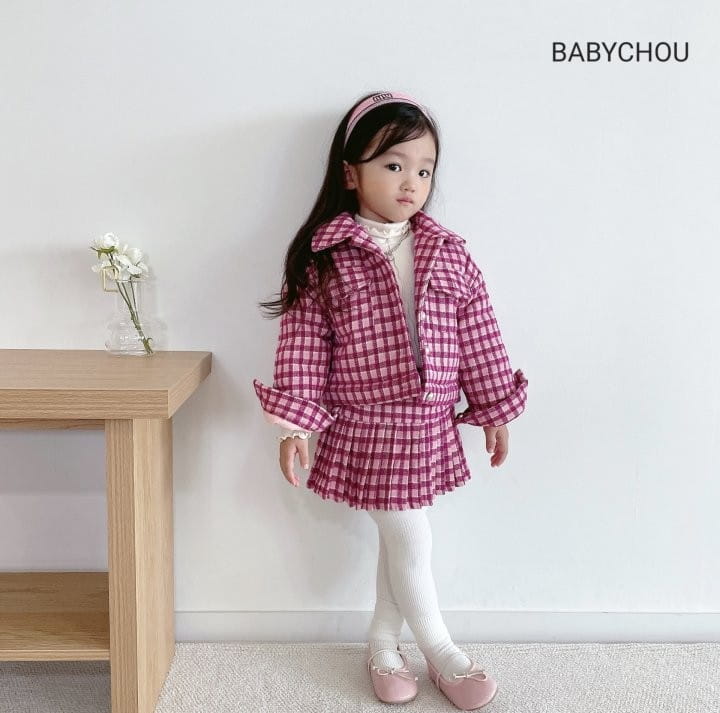 Babychou - Korean Children Fashion - #discoveringself - Shy Check Jumper - 3