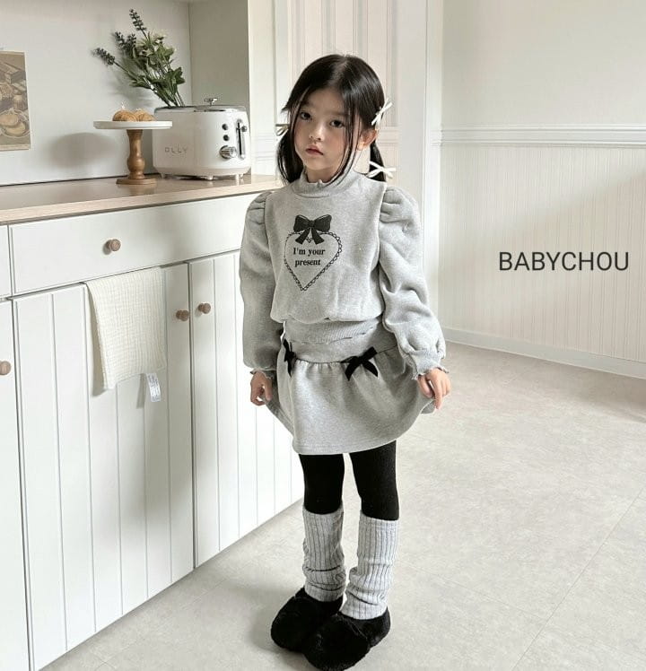 Babychou - Korean Children Fashion - #discoveringself - Ribbon Top Bottom Set - 9