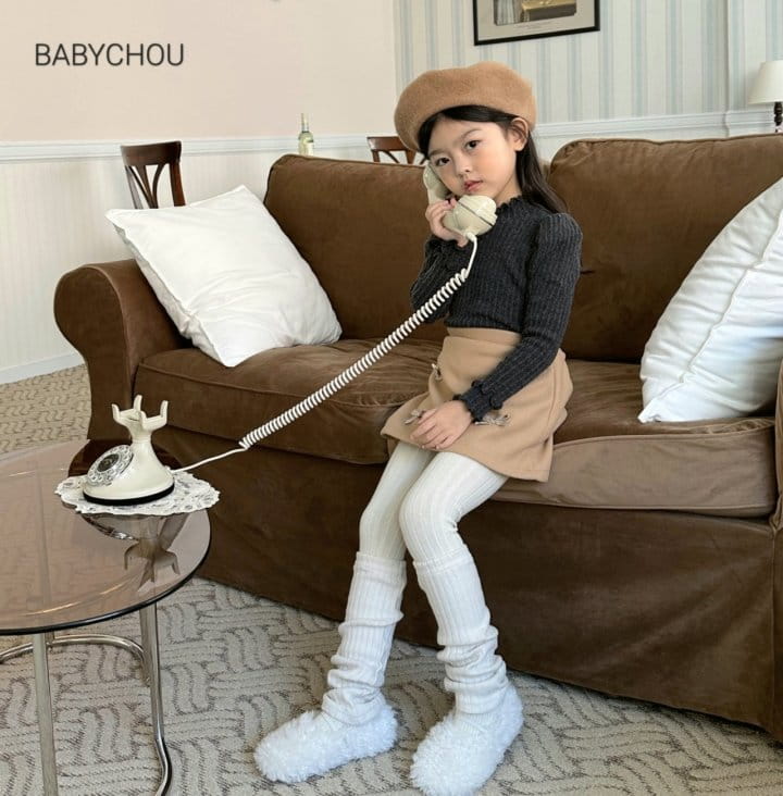 Babychou - Korean Children Fashion - #discoveringself - Check Ribbon Skirt - 6