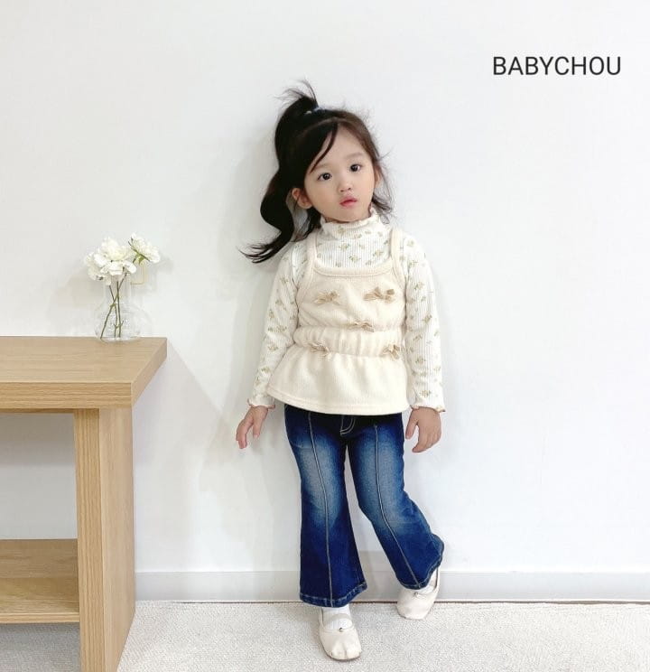 Babychou - Korean Children Fashion - #fashionkids - Rose Turtleneck - 3