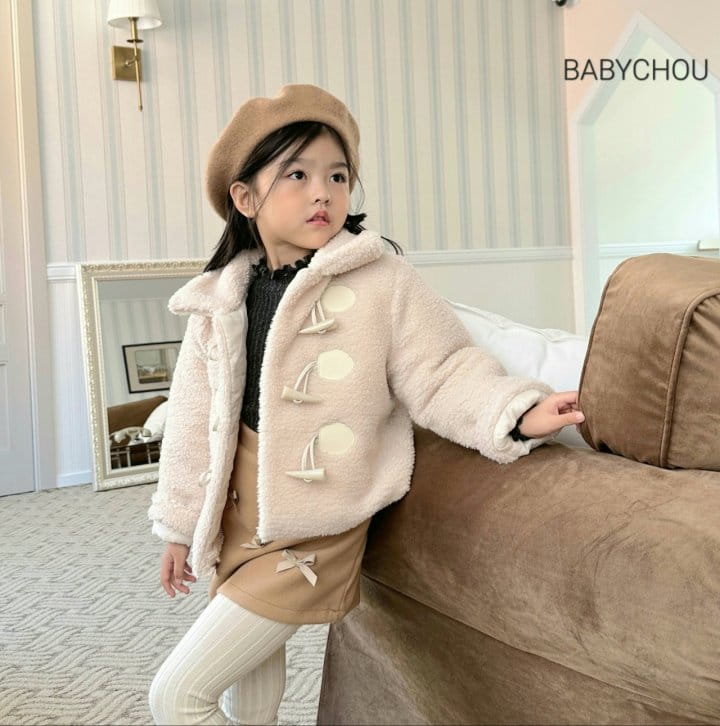 Babychou - Korean Children Fashion - #fashionkids - Check Ribbon Skirt - 7