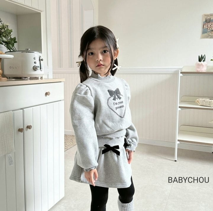 Babychou - Korean Children Fashion - #kidsshorts - Ribbon Top Bottom Set - 11